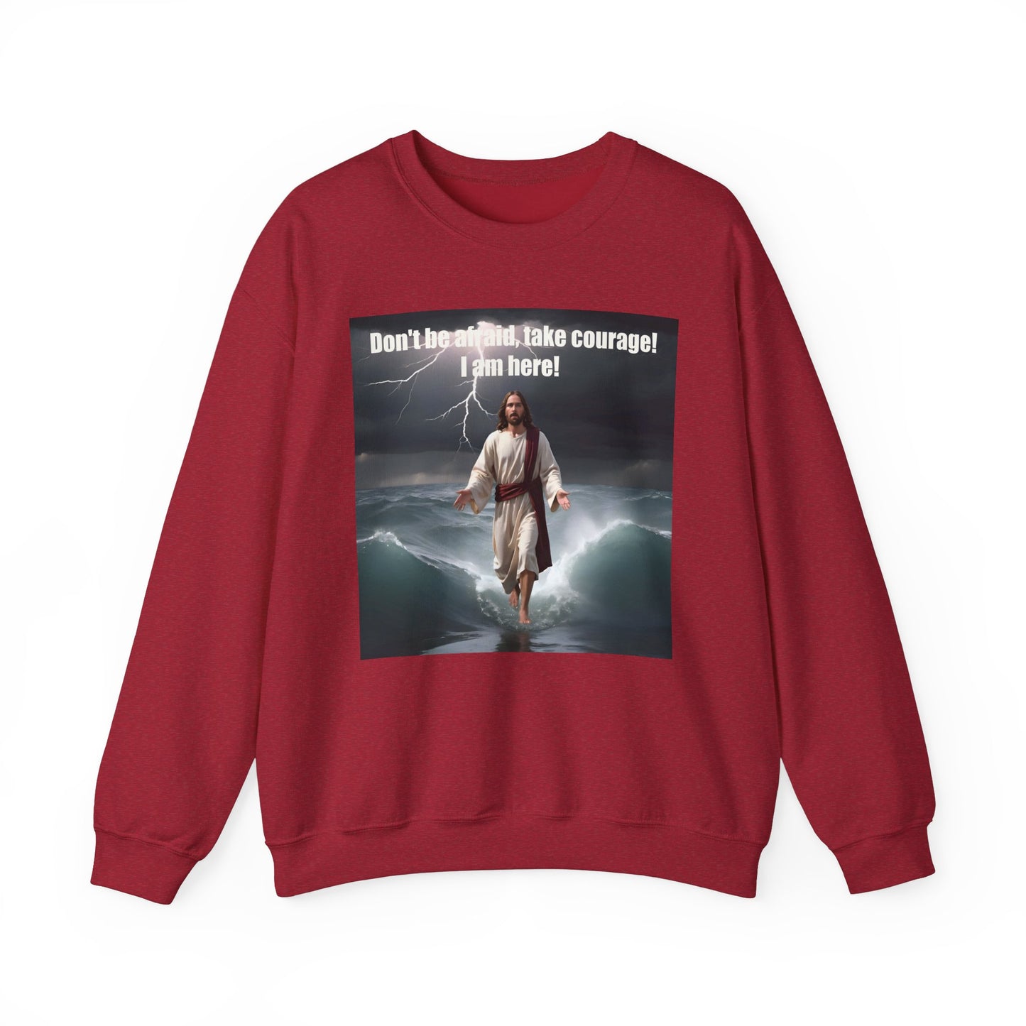 Jesus Walks on Water Unisex Heavy Blend™ Crewneck Sweatshirt