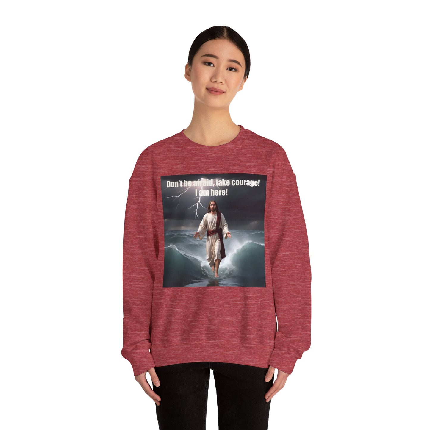 Jesus Walks on Water Unisex Heavy Blend™ Crewneck Sweatshirt