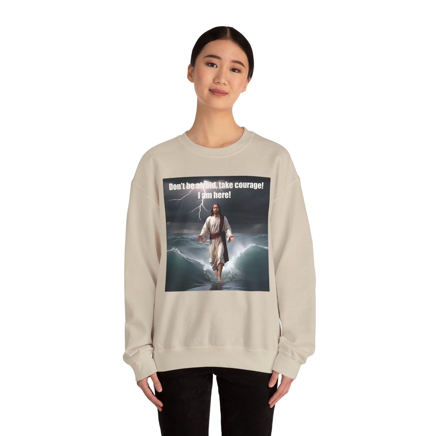 Jesus Walks on Water Unisex Heavy Blend™ Crewneck Sweatshirt