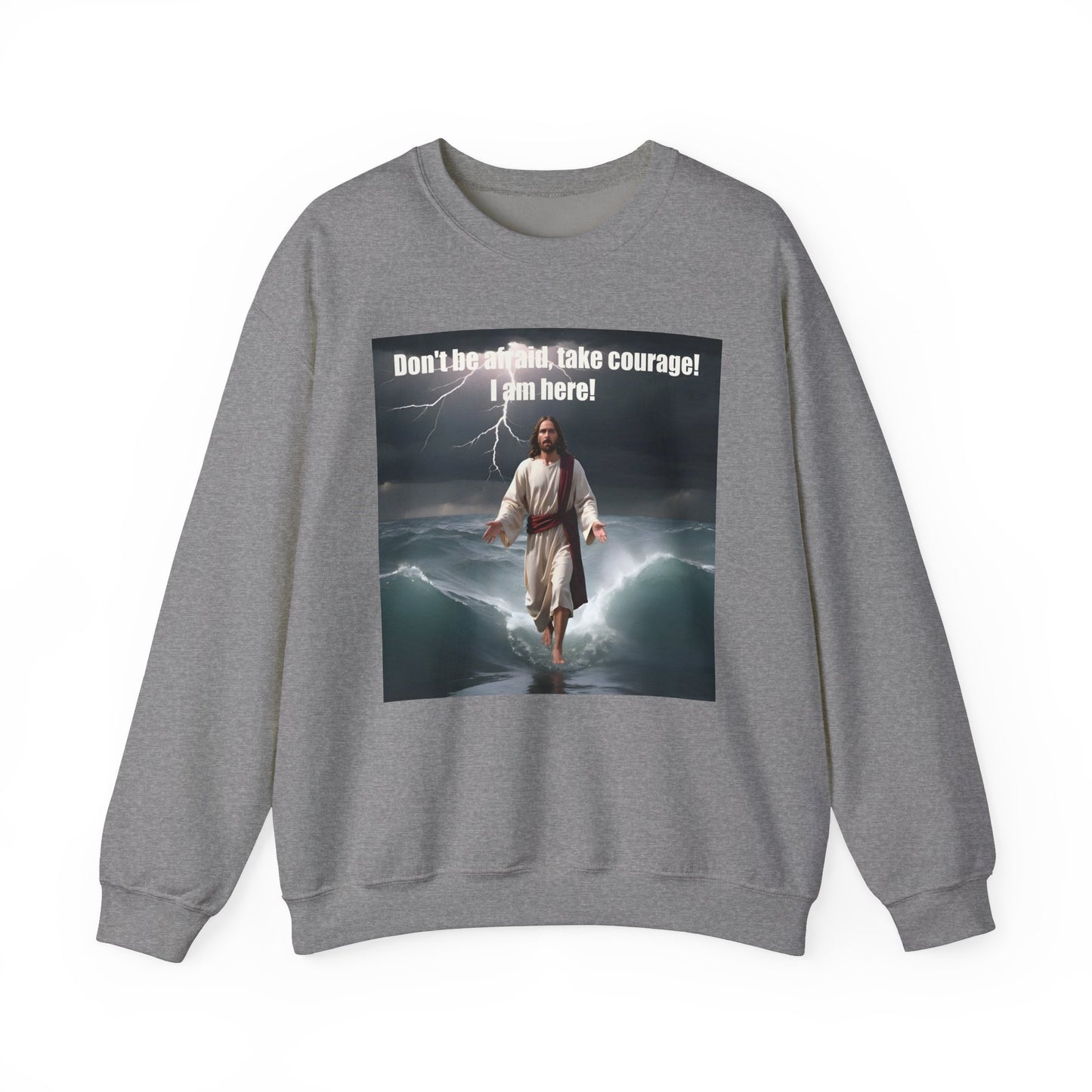 Jesus Walks on Water Unisex Heavy Blend™ Crewneck Sweatshirt