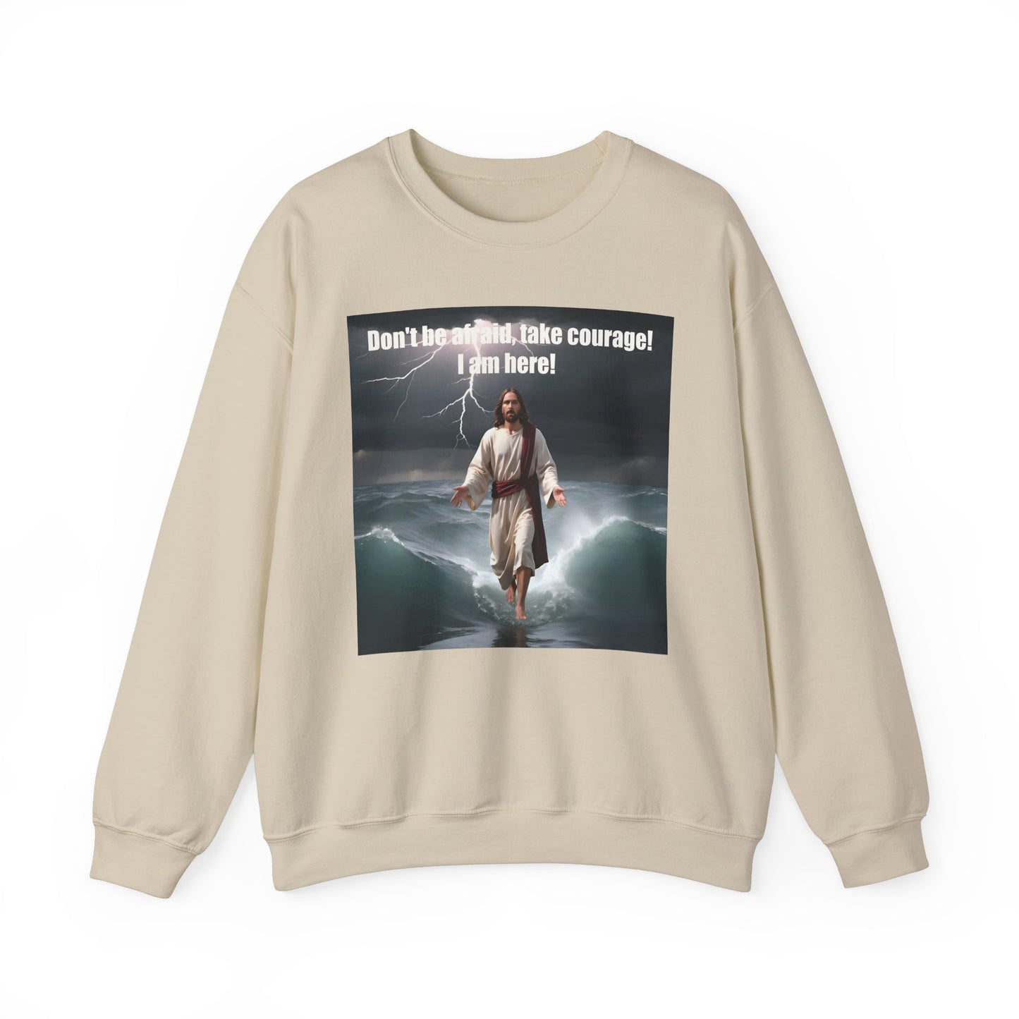 Jesus Walks on Water Unisex Heavy Blend™ Crewneck Sweatshirt