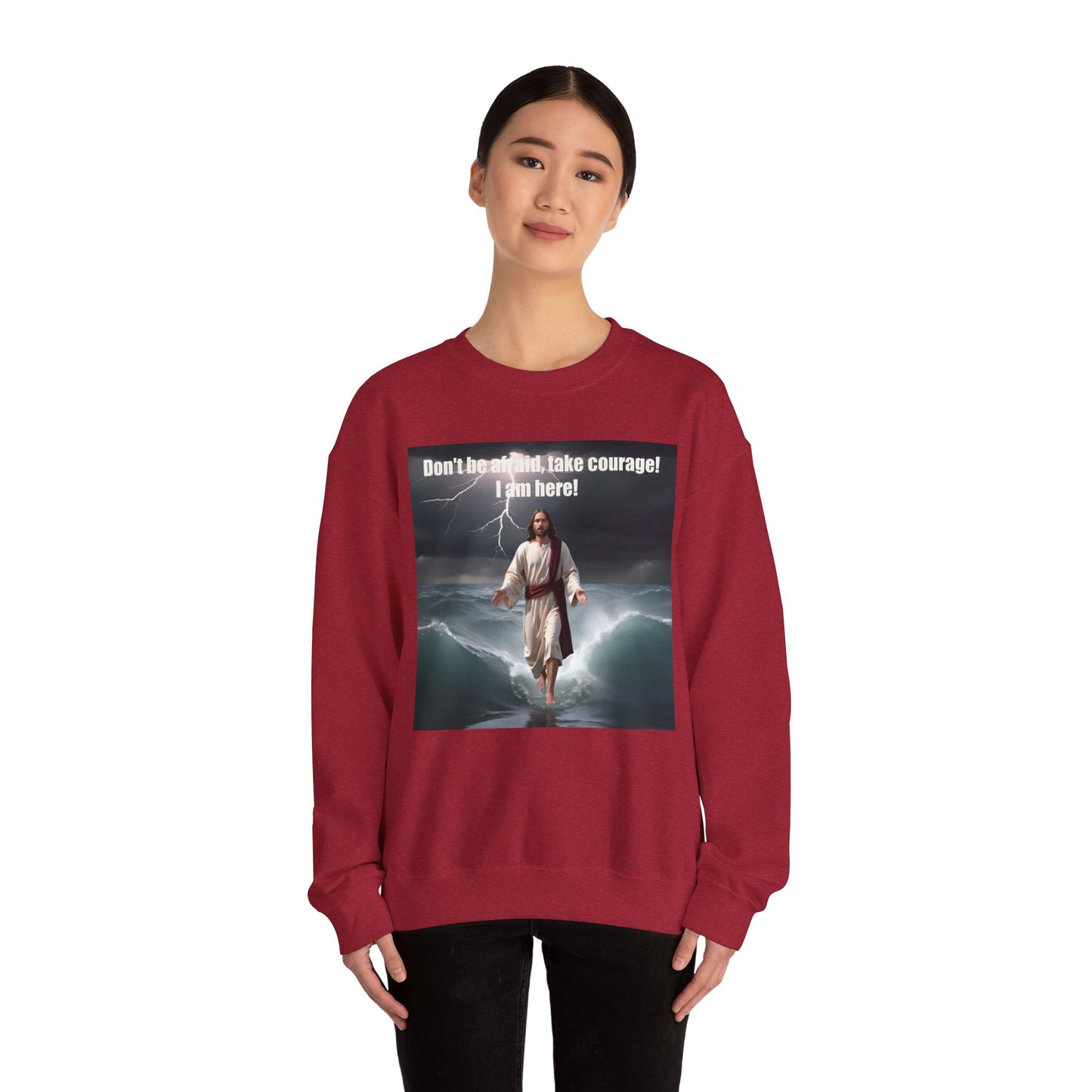 Jesus Walks on Water Unisex Heavy Blend™ Crewneck Sweatshirt