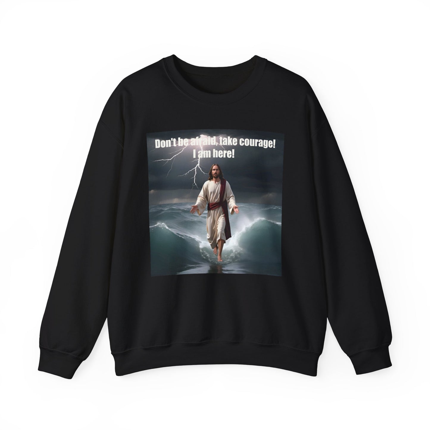 Jesus Walks on Water Unisex Heavy Blend™ Crewneck Sweatshirt