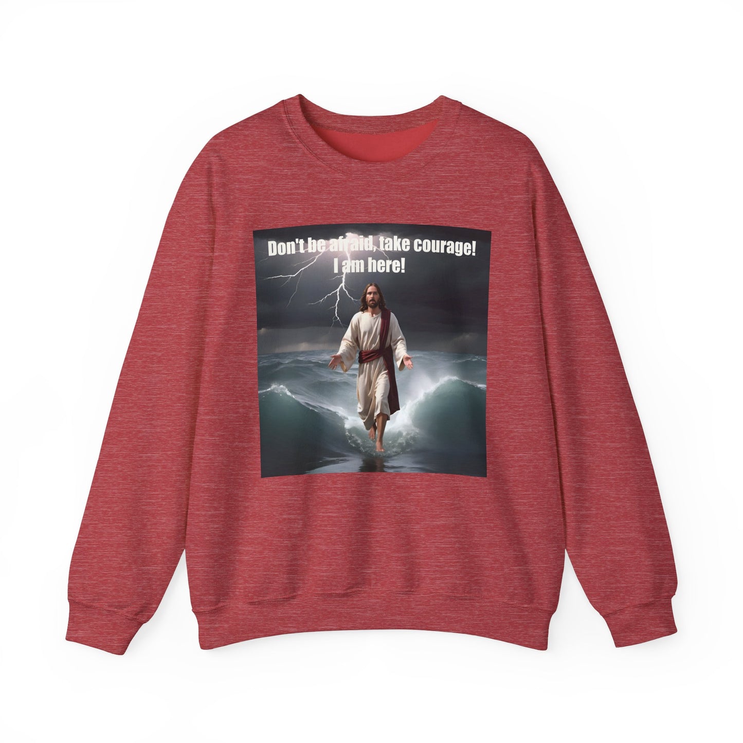 Jesus Walks on Water Unisex Heavy Blend™ Crewneck Sweatshirt