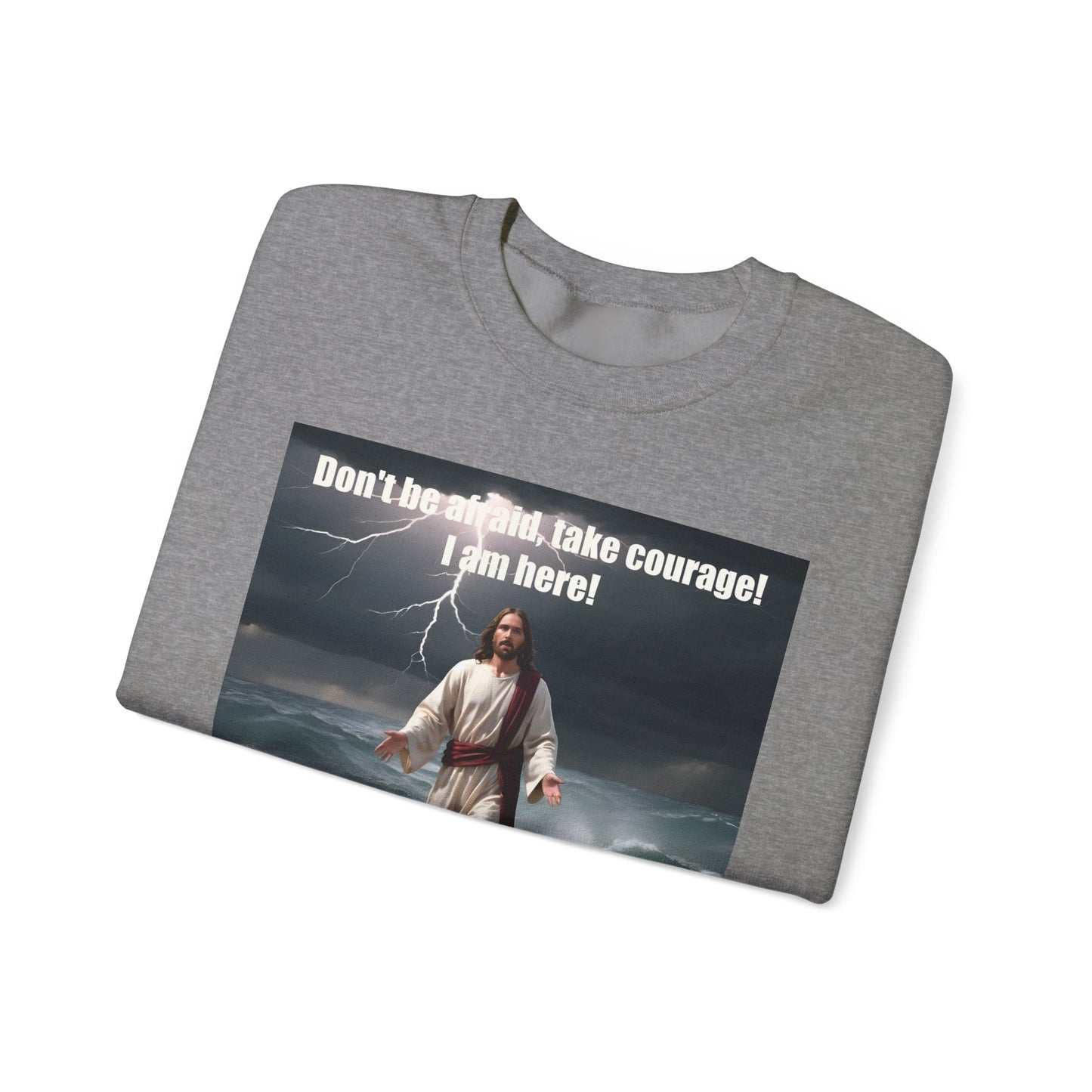 Jesus Walks on Water Unisex Heavy Blend™ Crewneck Sweatshirt