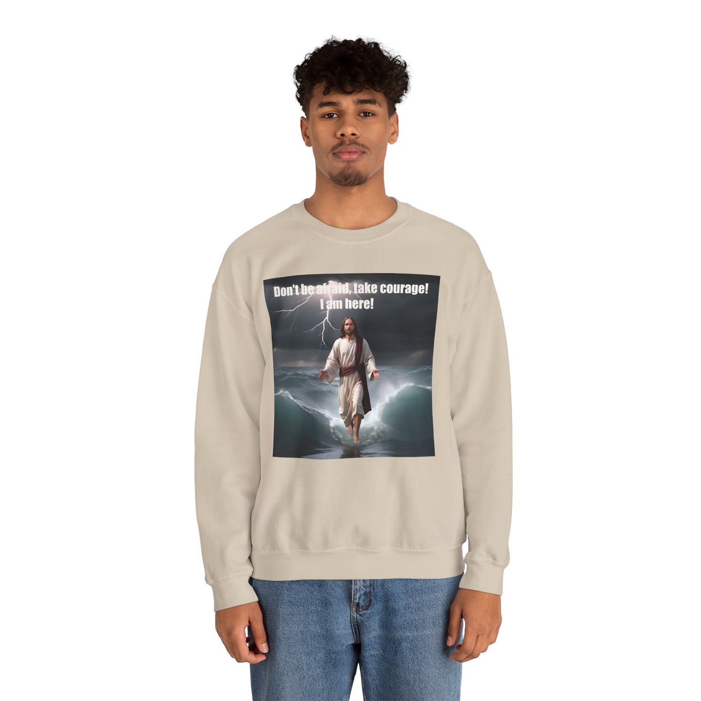 Jesus Walks on Water Unisex Heavy Blend™ Crewneck Sweatshirt