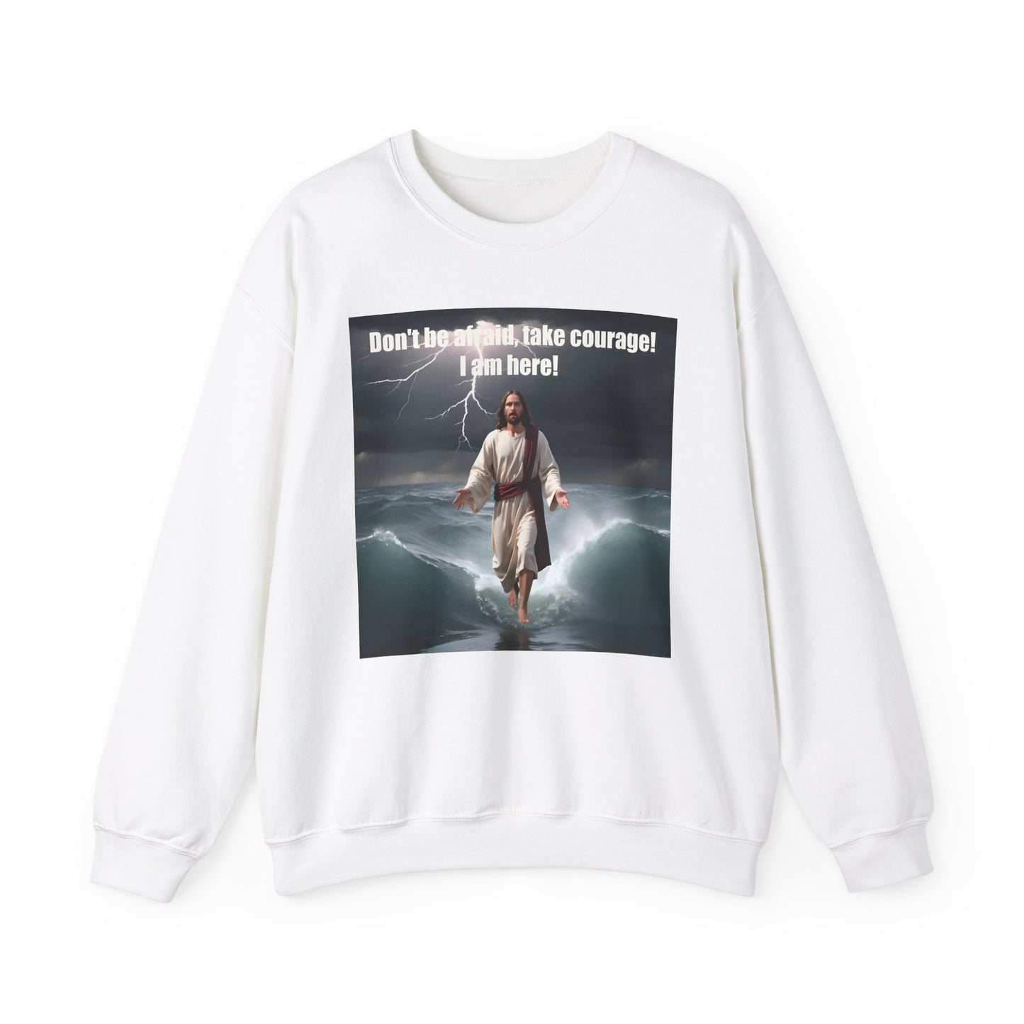 Jesus Walks on Water Unisex Heavy Blend™ Crewneck Sweatshirt