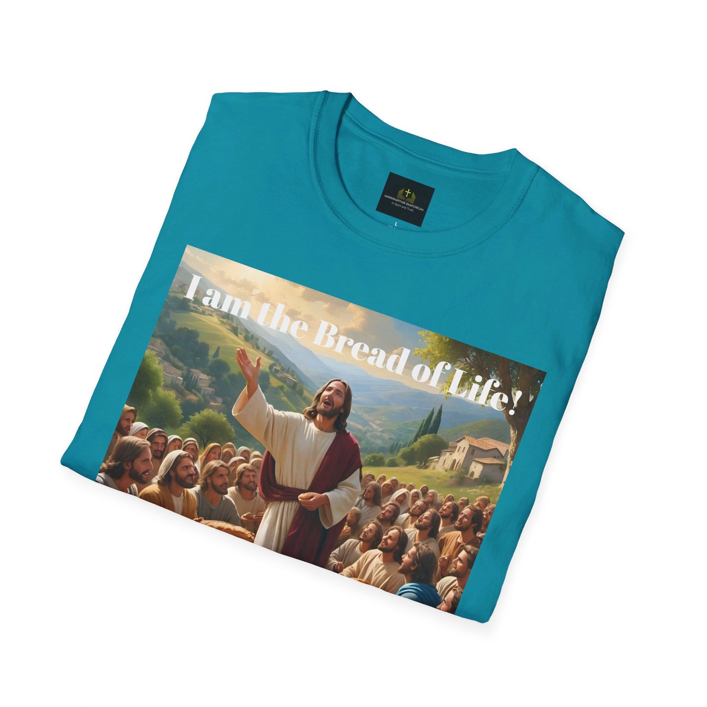 Jesus feeds the 5000 Unisex Softstyle T-Shirt