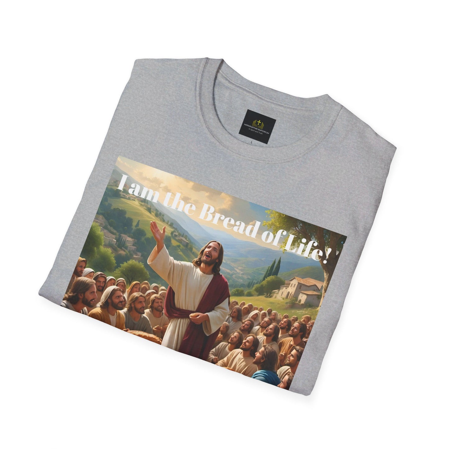 Jesus feeds the 5000 Unisex Softstyle T-Shirt