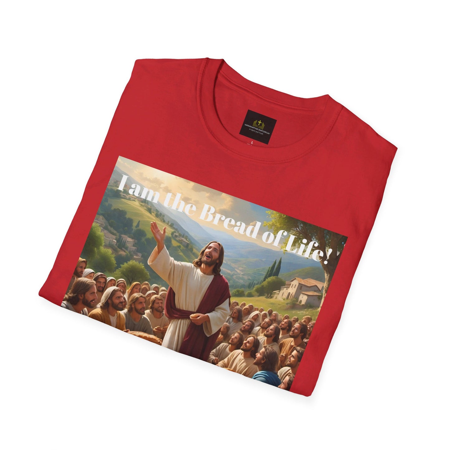 Jesus feeds the 5000 Unisex Softstyle T-Shirt