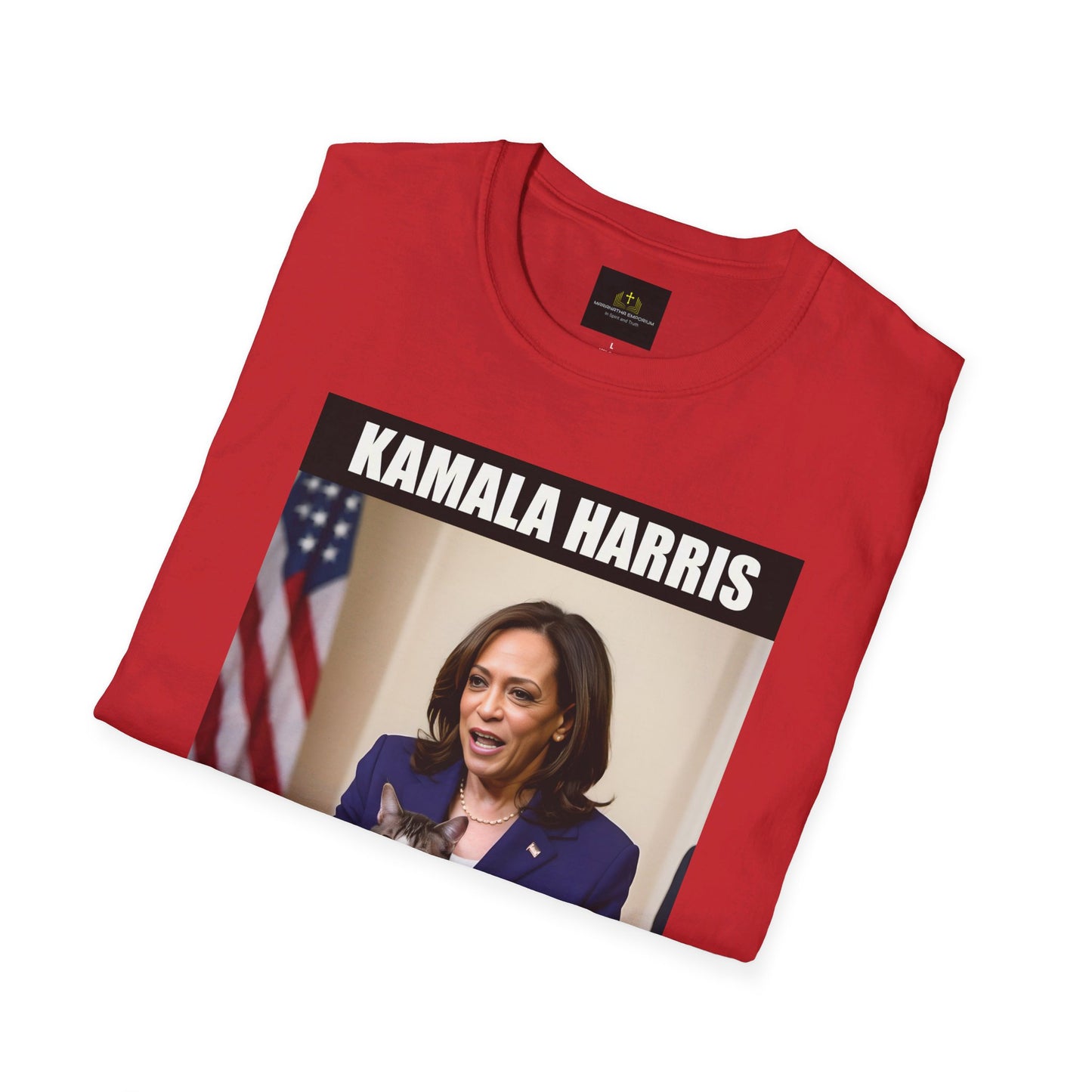 Kamala Harris Cat Lady 2024 for President Unisex Softstyle T-Shirt