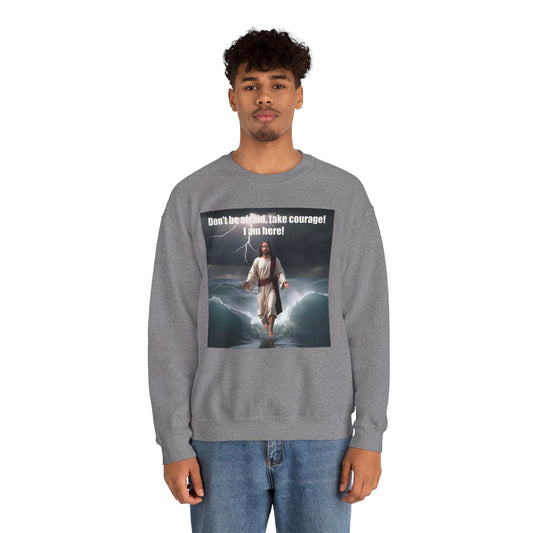 Jesus Walks on Water Unisex Heavy Blend™ Crewneck Sweatshirt