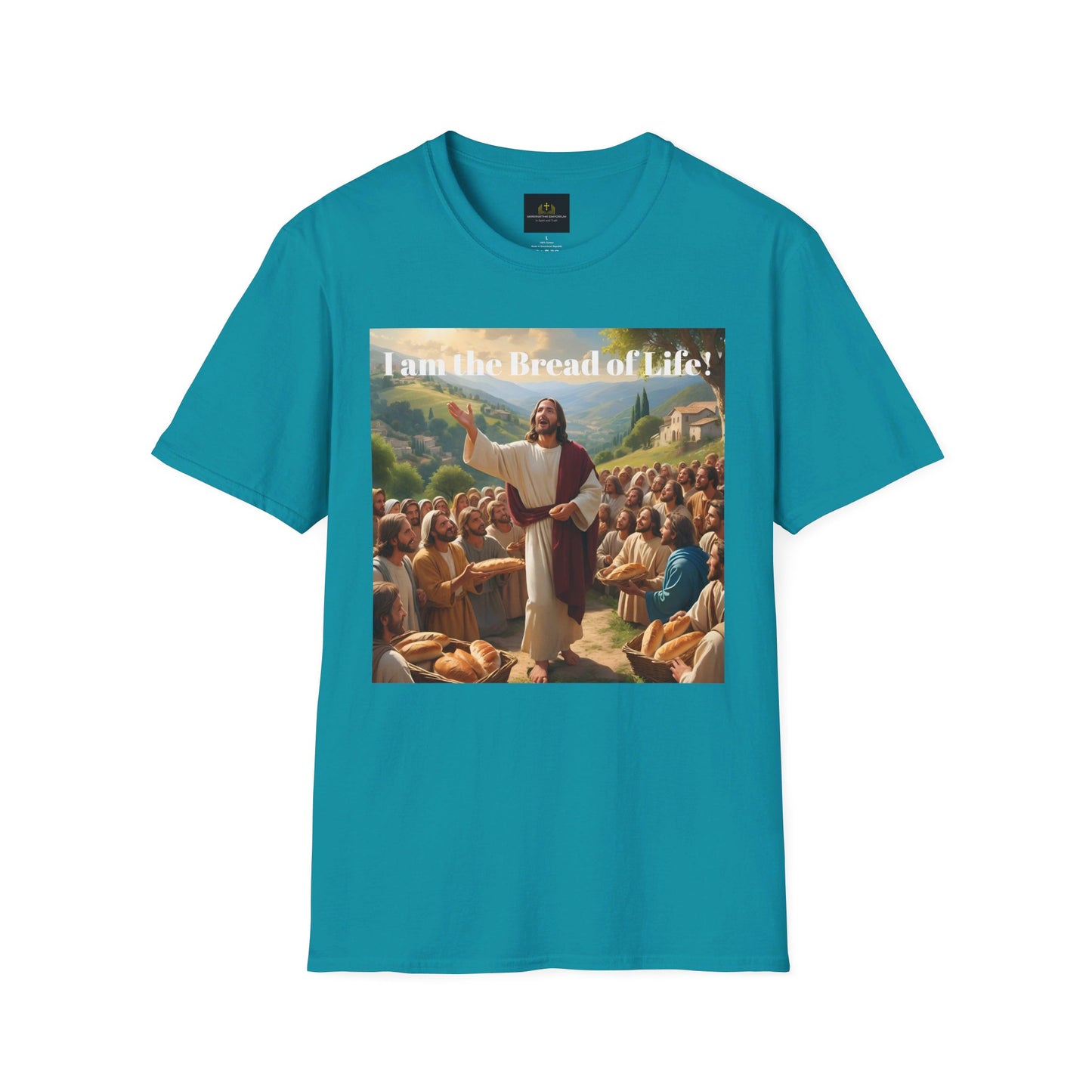 Jesus feeds the 5000 Unisex Softstyle T-Shirt