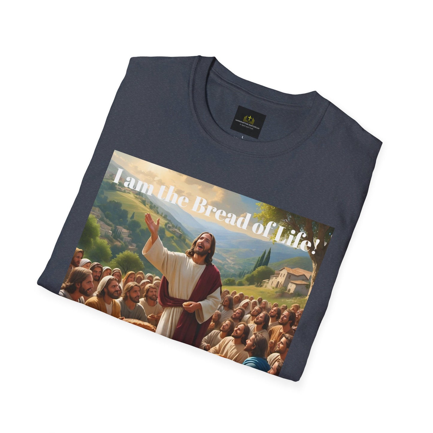 Jesus feeds the 5000 Unisex Softstyle T-Shirt