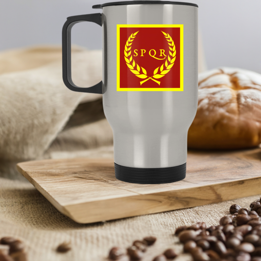 Roman Legion Silver Stainless Travel Mug